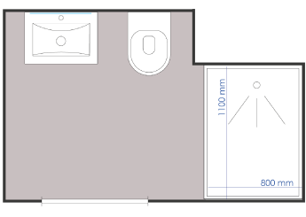 plan salle de bain dimensio 110 gamme baudet smart
